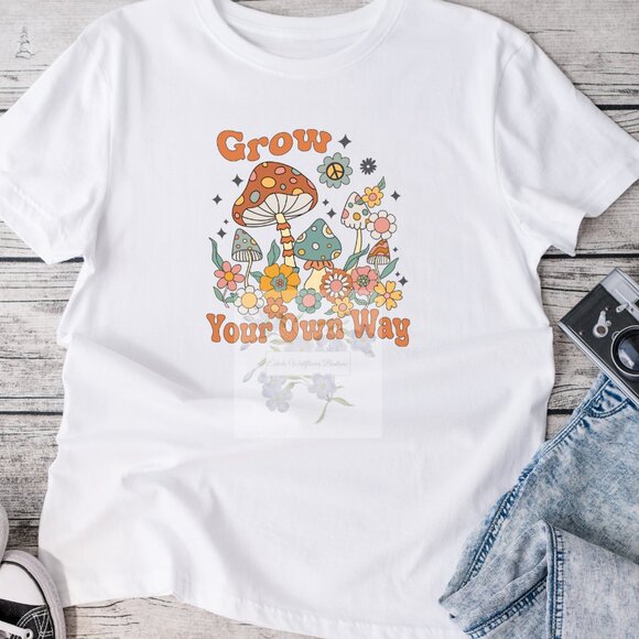 Grow your own way graphic tee shirt - Picture 1 of 1